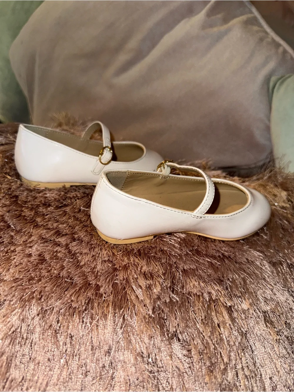 Janie and Jack White Girls' Mary Jane Dress Shoes